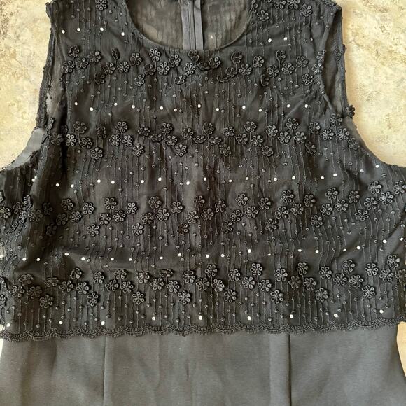 J.R Nite Vintage Cocktail Embellished Lace Floral Overlay Dress size 10 NEW - Picture 7 of 9